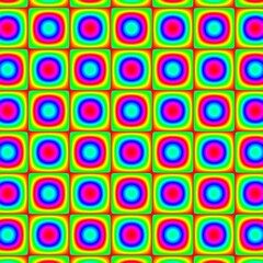 二変数関数の色相表示によるカラフルな幾何学模様