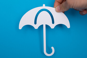 umbrella Cybersecurity and information or network protection. Future technology web