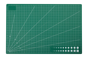 Green Cutting Mat Isolated On White