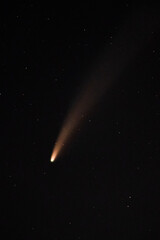 The Neowise comet streaks across the sky above Puget Sound