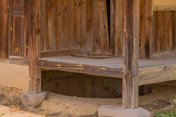 Old Korean style outhouse