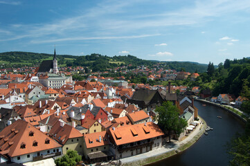 Fototapeta na wymiar view of the Cesky Krumlov Czech Republic Europe