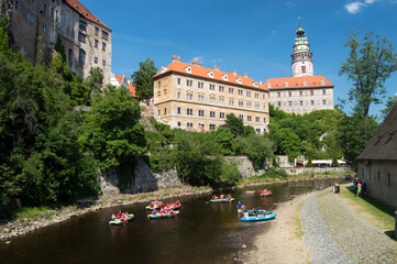 castle in Cesky Krumlov Czech Republic Europe