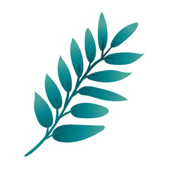 branch with leafs botanical gradient style icon