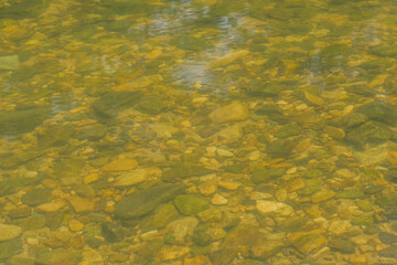 Rocks visible at bottom of stream