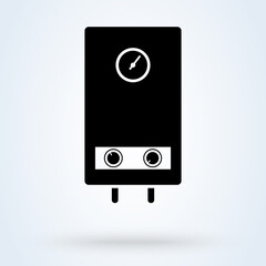 Boiler water heater. vector Simple modern icon design illustration.