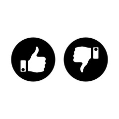 like & dislike icon vector symbol eps 10 isolated illustrations white background