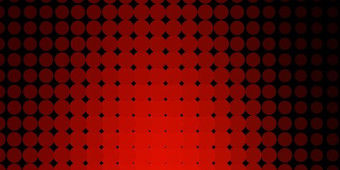 Dark Red vector layout with circle shapes. Illustration with set of shining colorful abstract spheres. Pattern for booklets, leaflets.