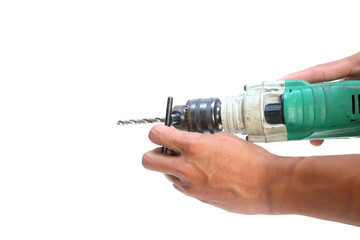 Tighten the lock of the electric drill before use