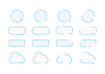 ポップな吹き出しのデザイン素材