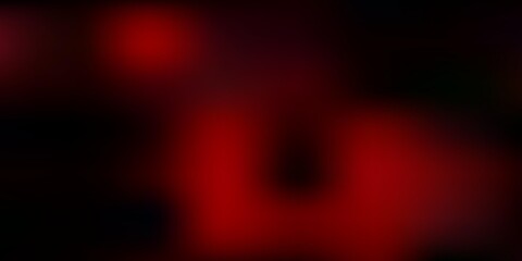 Dark green, red vector blur backdrop.