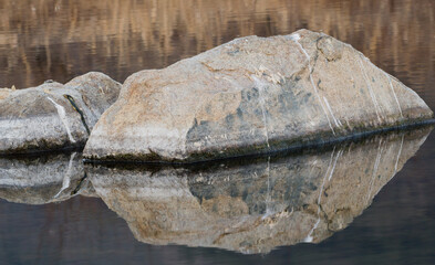 Large boulders in a river