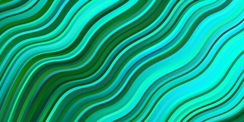 Obraz premium Light Green vector background with curves. Brand new colorful illustration with bent lines. Pattern for busines booklets, leaflets