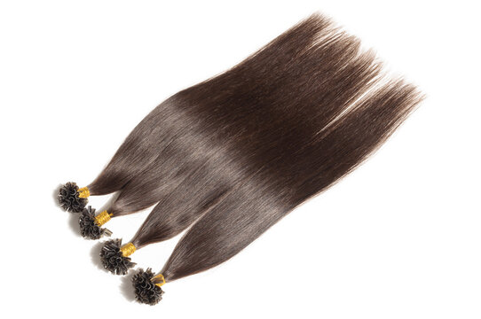 Pre-Bonded Nail-Tip Keratin Fusion Straight Dark Brown  Human Hair  Extensions