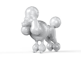 White polygonal poodle