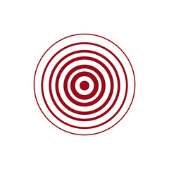 Red ring circle icon vector logo illustration