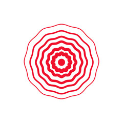Red ring circle icon vector logo illustration