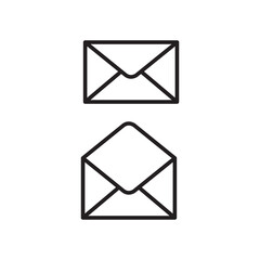 Envelope icon vector logo design template