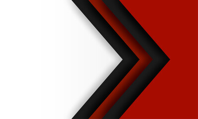 Abstract. Red-black and white geometric overlap background. vector.