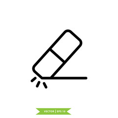 Eraser icon vector logo template illustration