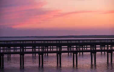 Obraz premium Sunset at Topsail Island