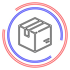 shipping box vector icon