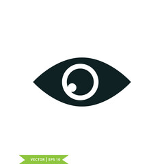 Eye icon vector logo design template