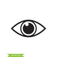 Obraz premium Eye icon vector logo design template