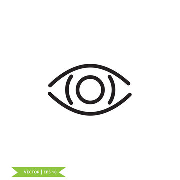 Eye icon vector logo design template