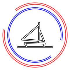 ship icon, cruise ship - vector boat