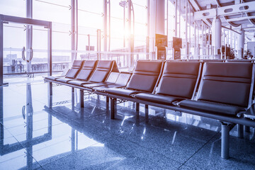 Departure lounge at the airport