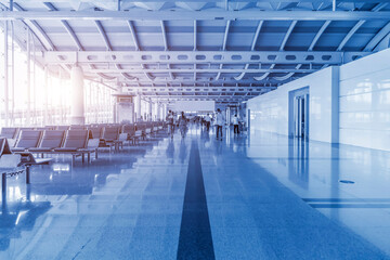 Departure lounge at the airport