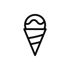 ice cream icon vector illustration outline style. summer icon set.