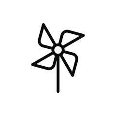 Obraz premium paper fan icon vector illustration outline style. summer icon set.