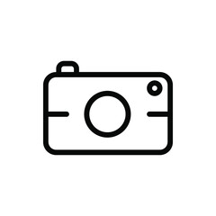camera icon vector illustration outline style. summer icon set.