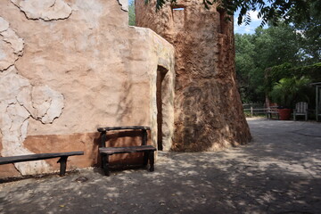 old wooden bench in the park