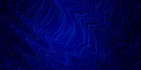 Fototapeta na wymiar Dark BLUE vector background with curved lines. Brand new colorful illustration with bent lines. Template for your UI design.