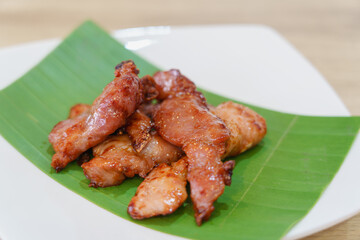 Deep fried sun dried pork or 