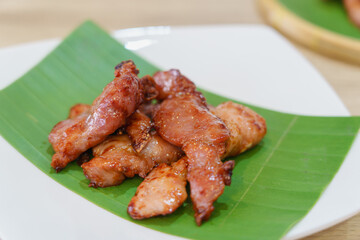 Deep fried sun dried pork or 