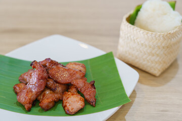 Deep fried sun dried pork or 