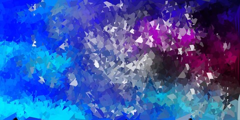 Obraz na płótnie Canvas Dark pink, blue vector geometric polygonal layout.
