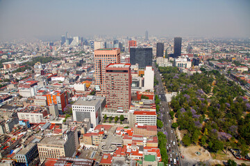Fototapeta premium An aerial view of Mexico City.