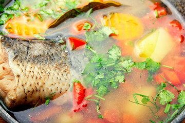Fish soup or chowder