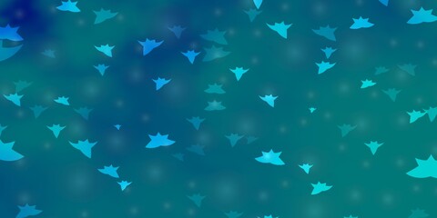 Fototapeta na wymiar Light BLUE vector pattern with abstract stars. Blur decorative design in simple style with stars. Best design for your ad, poster, banner.