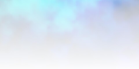 Light Blue, Green vector backdrop with cumulus. Abstract illustration with colorful gradient clouds. Pattern for your commercials.