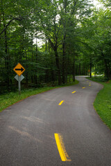Bike Lane deep into mountain forest