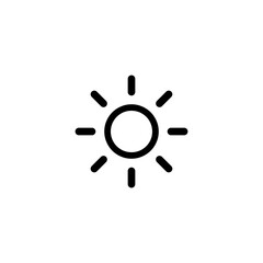 sun icon vector symbol eps 10 isolated illustration white background