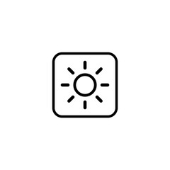 sun icon vector symbol eps 10 isolated illustration white background