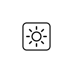 sun icon vector symbol eps 10 isolated illustration white background