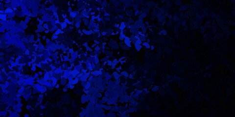 Dark blue vector texture with memphis shapes.